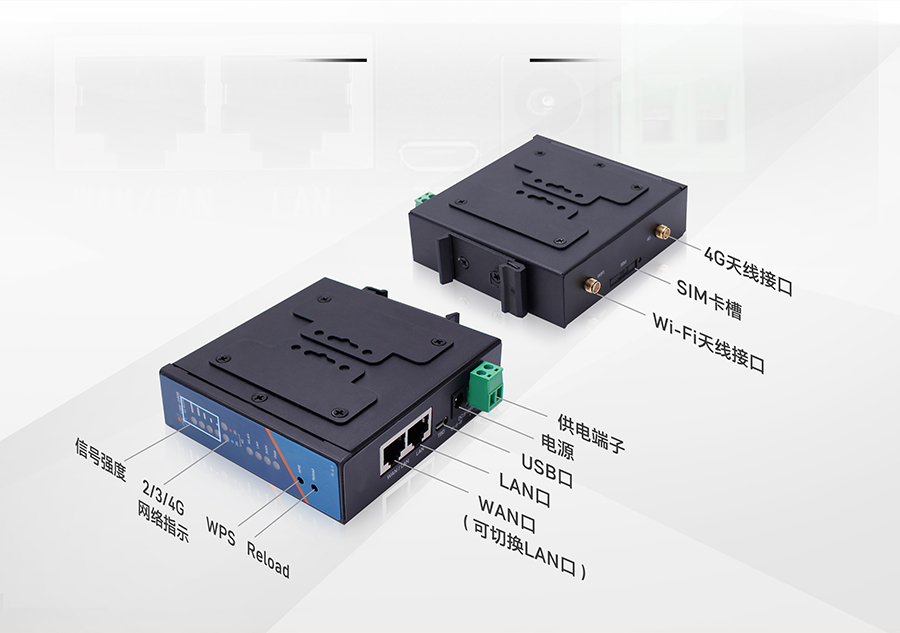 4G工业级路由器品牌厂家热卖品：G806接口展示
